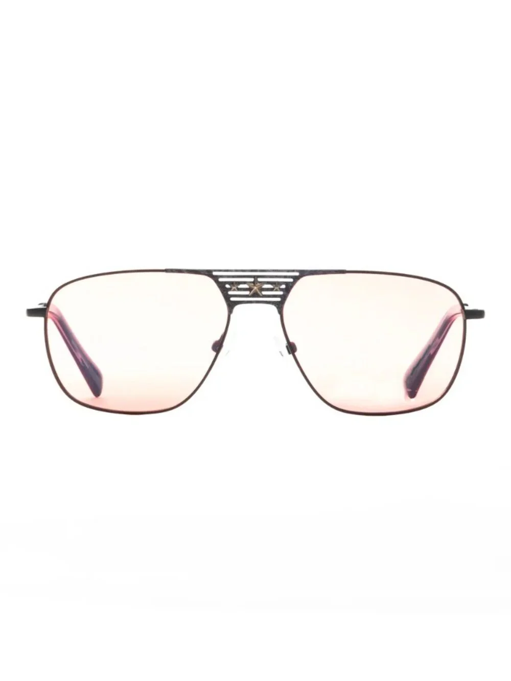 Elton John CONCORDE KBPAY Matte Gray Aviator Frame / Pink Lenses Sunglasses